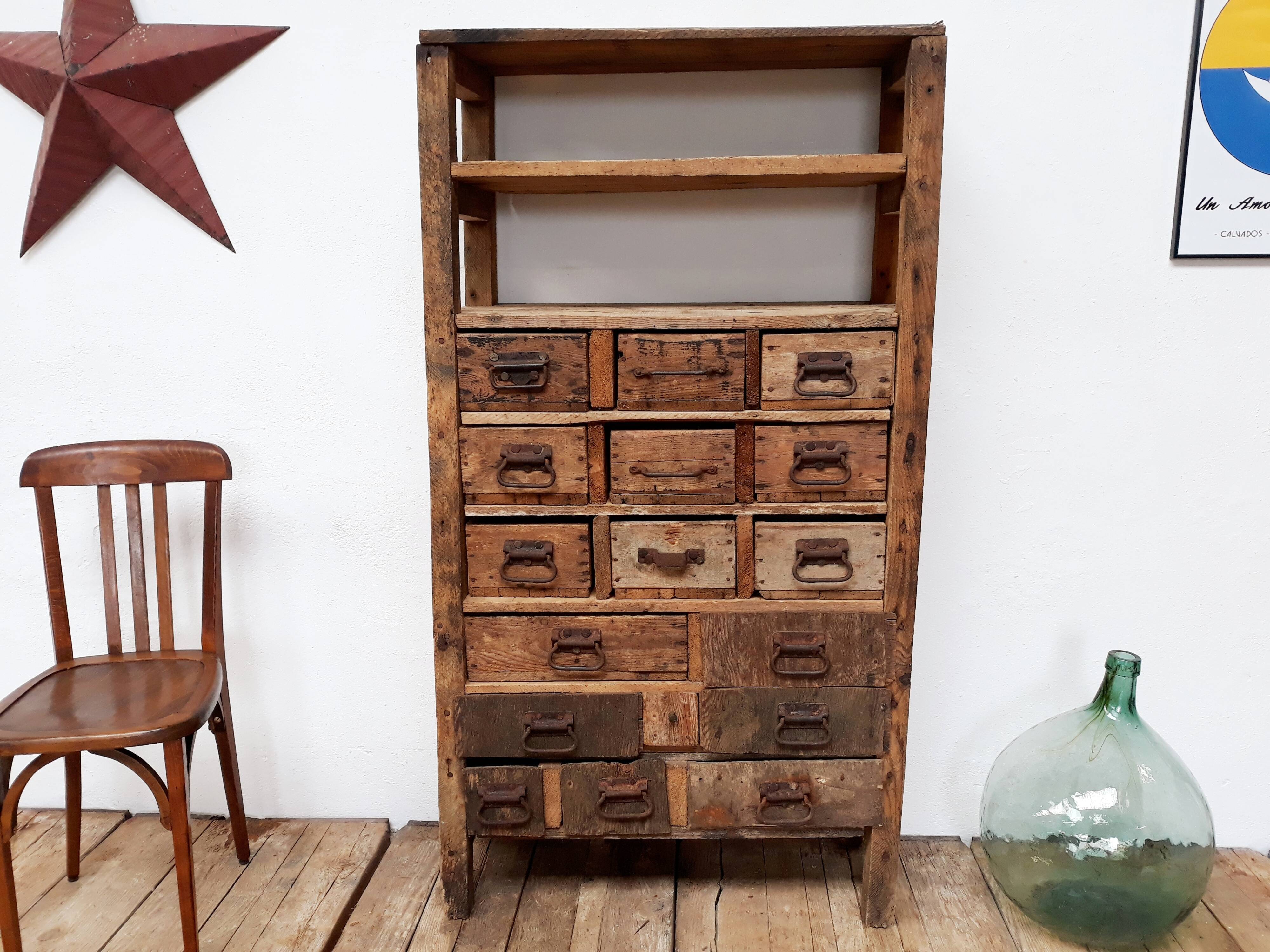 Craft cabinet with drawers