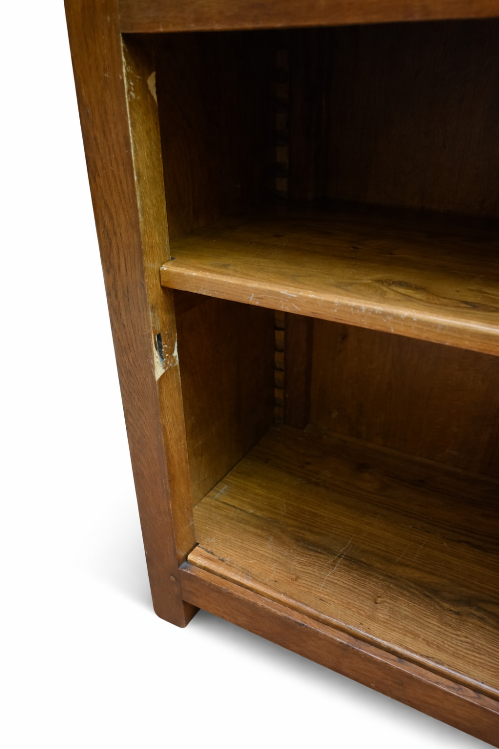 Small antique jam cupboard in solid oak, with one door and one drawer.