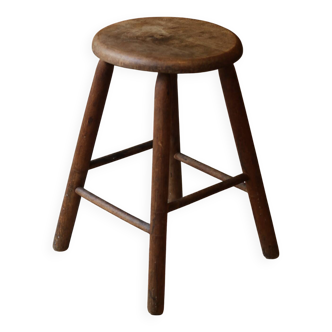 Tabouret ancien en chêne