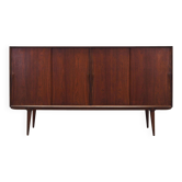 Buffet haut en palissandre, design danois, années 1970, fabricant : Omann Jun