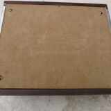 Large plateau mirror macassar chrome metal art deco modernist takes hoops