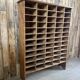 Large workshop sorting cabinet made of solid oak