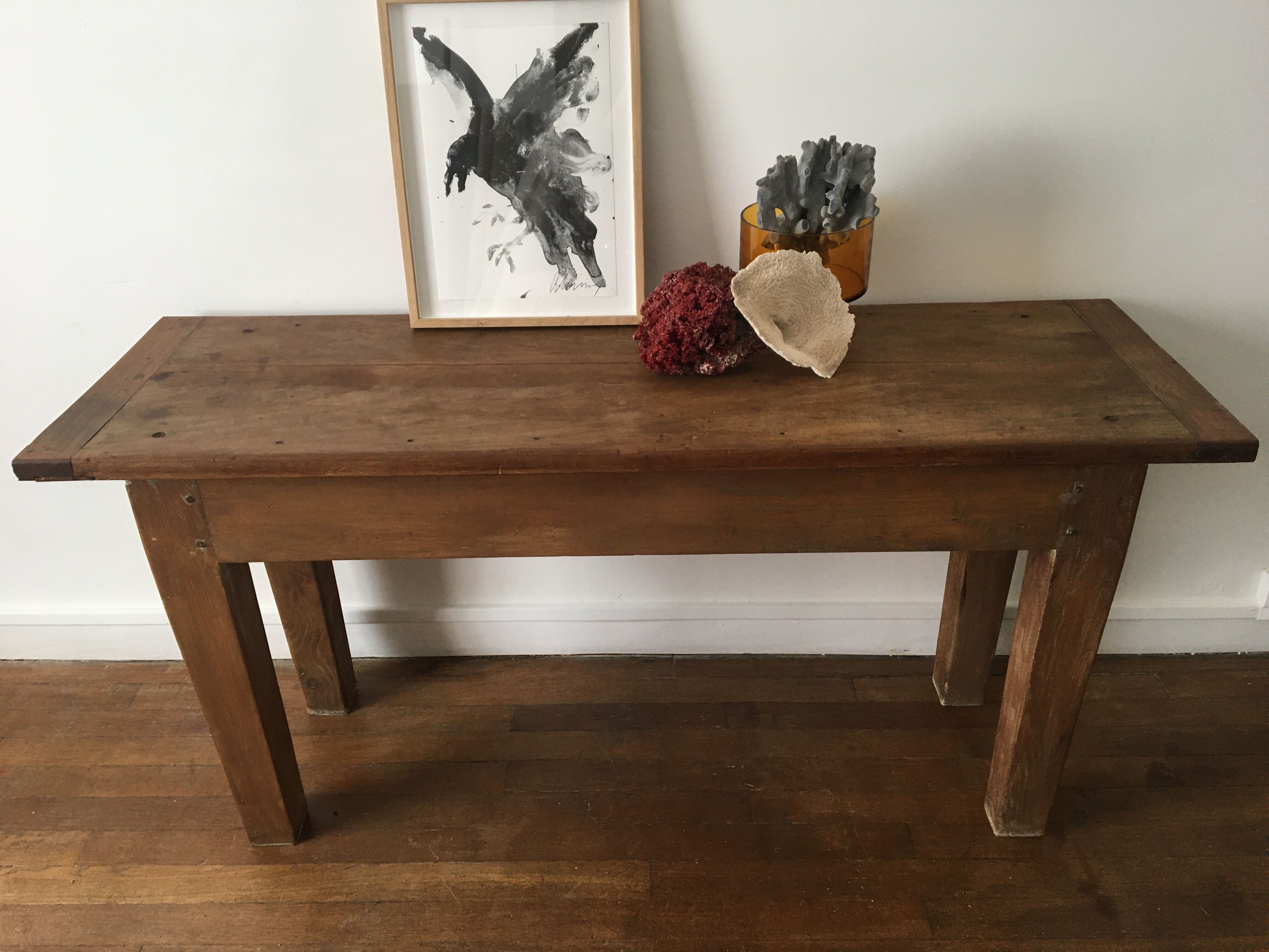 Old folk art console circa 1950