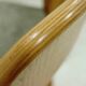 Set of 4 sculptural dining chairs in light oak, 1970s