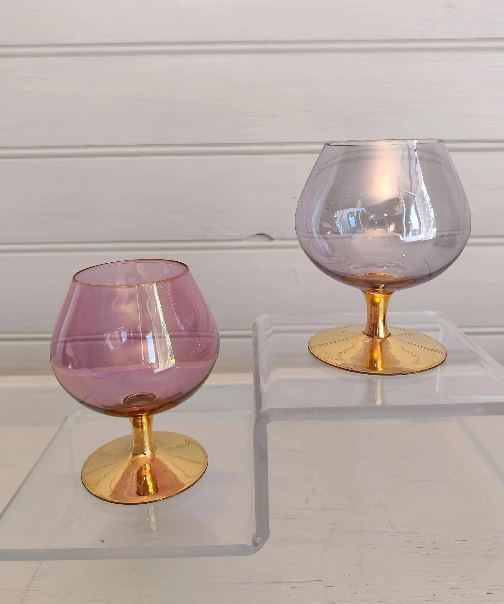 6 vintage cognac glasses