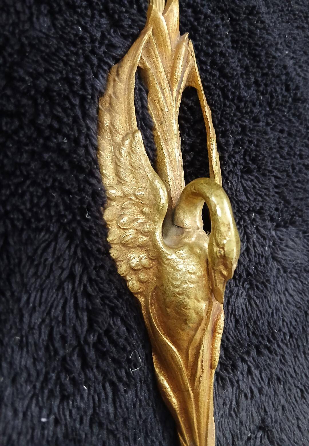 bronze wall light by Charles Ranc Cygne