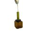 Ceiling lamp, modernism, brown glass, Polam, Poland, 1980s.