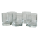 Lot de 5 verres à whisky en verre transparent