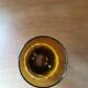 Vintage glass and wicker orangeade set