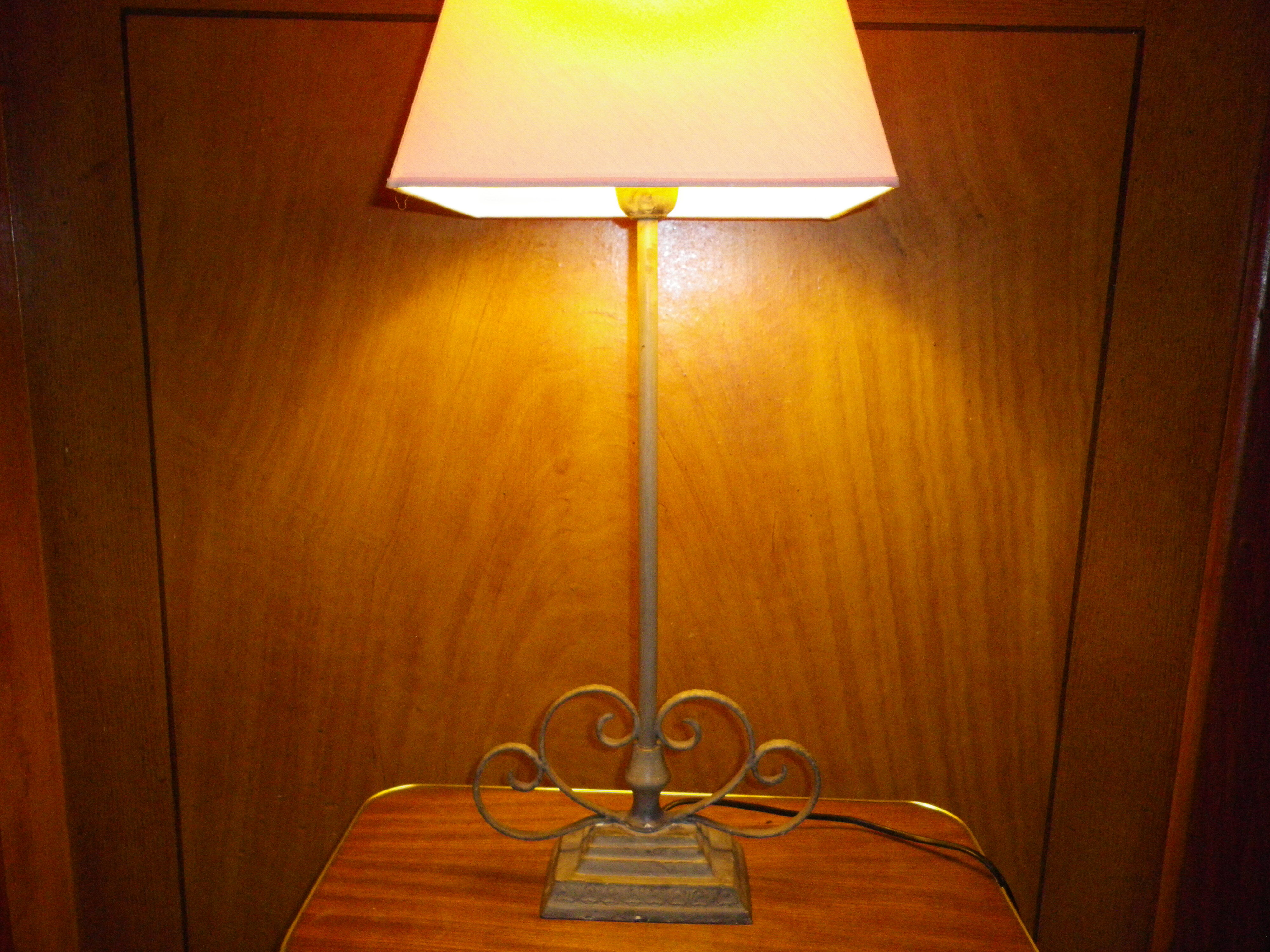 Show lamp/burau to lay in wrought iron - 70s
