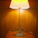 Lampe de salon/burau à poser en fer forgé années 70