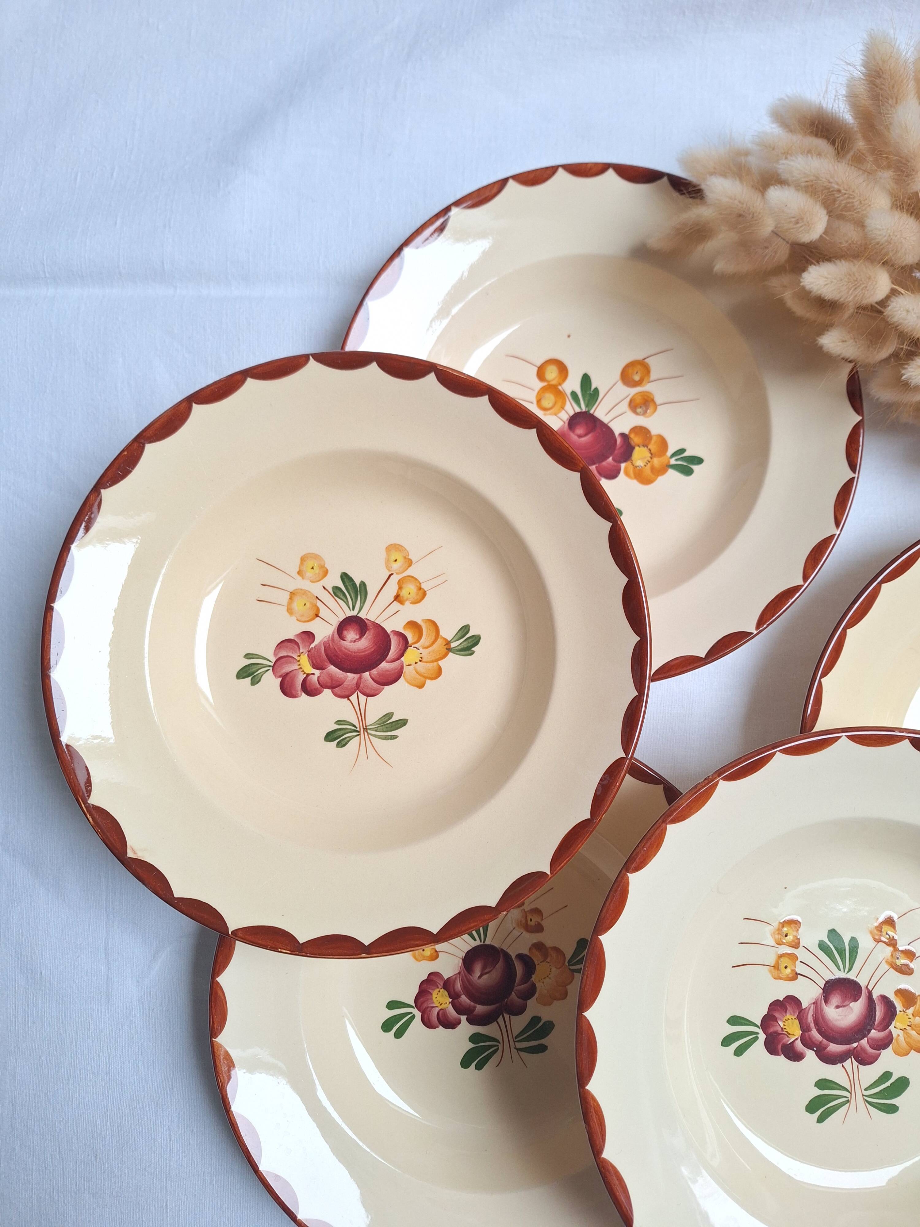 Longchamp Agen pattern soup plates