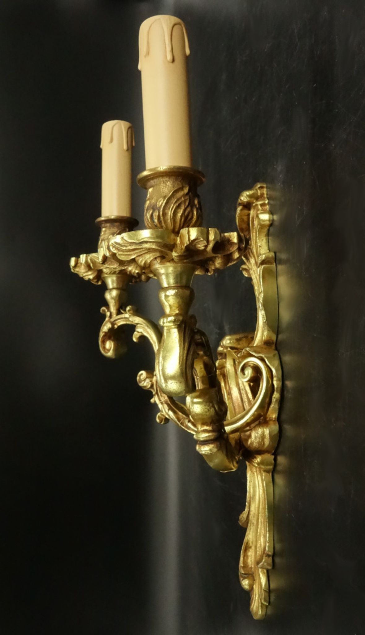 Pair of Louis XV style sconces by Lucien Gau Paris