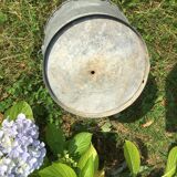 Old bucket in vintage zinc pot cache