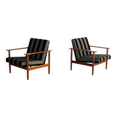 Ensemble de 2 fauteuils vintage   fauteuils   années 1960   danois