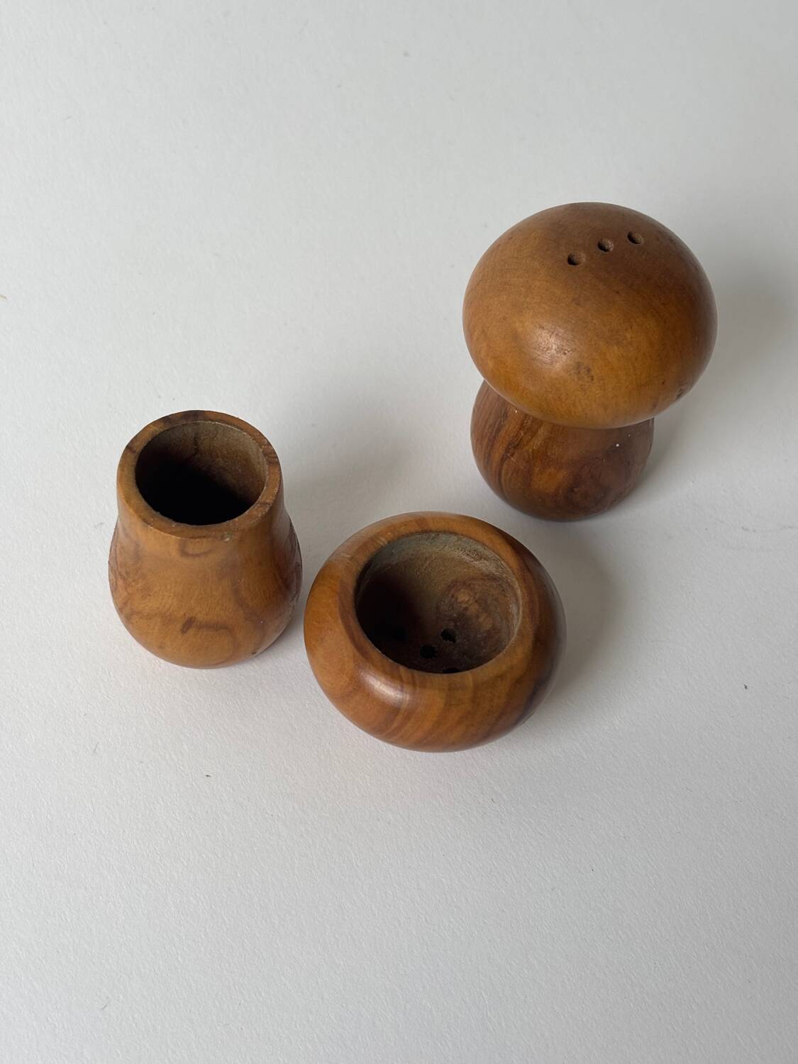 Wooden Mushroom Salt and Pepper Shakers