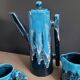 Vallauris blue coffee set - 22 pieces