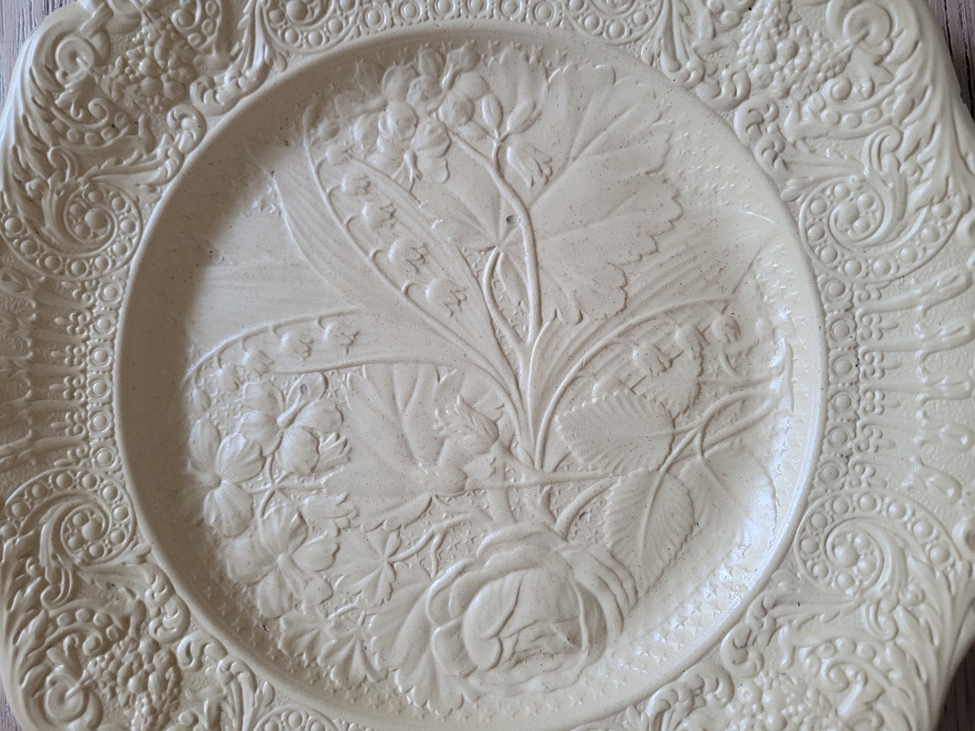 English plate "antique ridgway lilly of the valley rose floral plate"