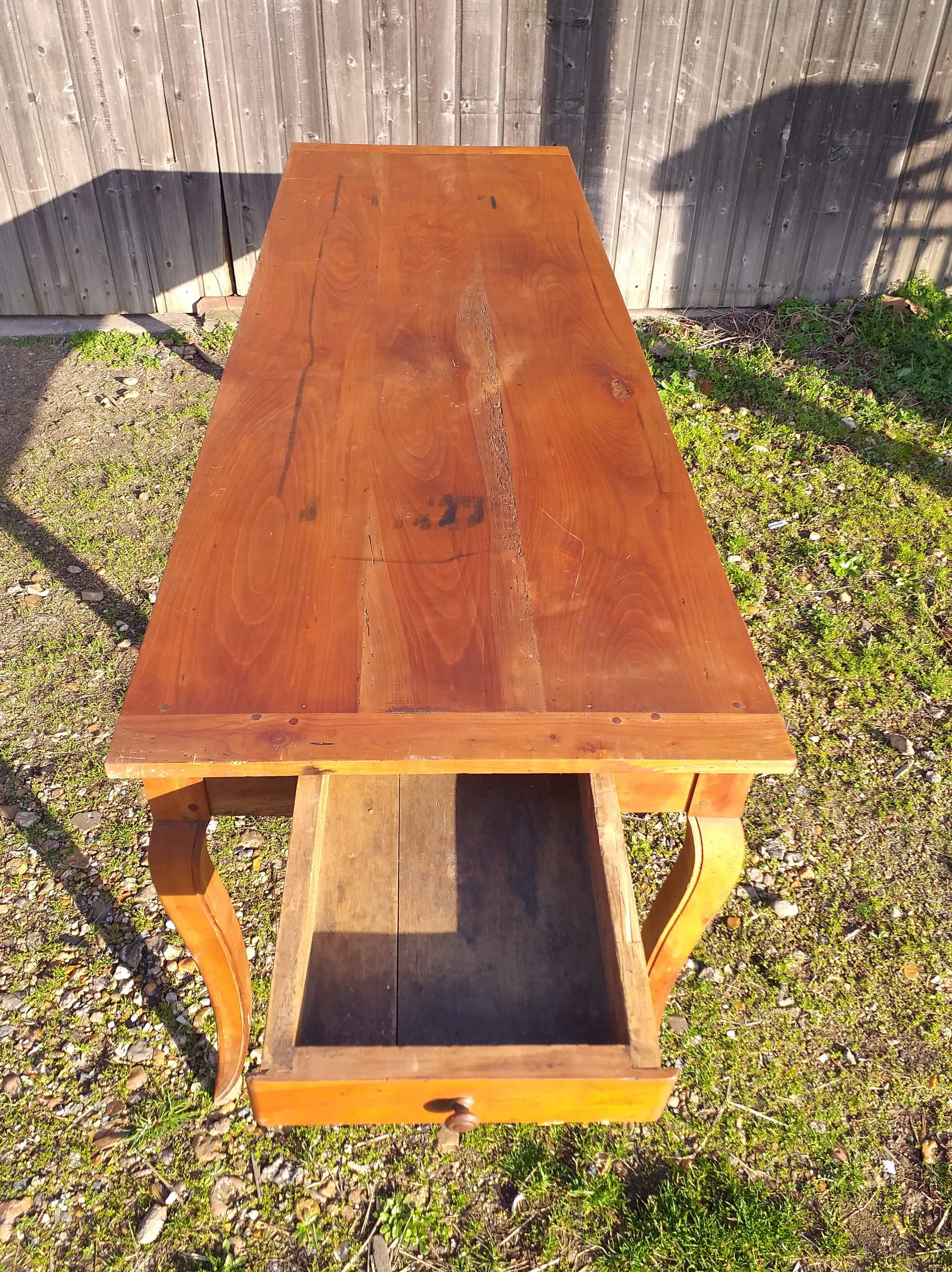 Table de ferme en bois naturel