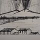 Bernard Buffet : Le volcan du Vésuve - Gravure originale