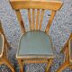 6 bistro chairs in solid oak, 1920s