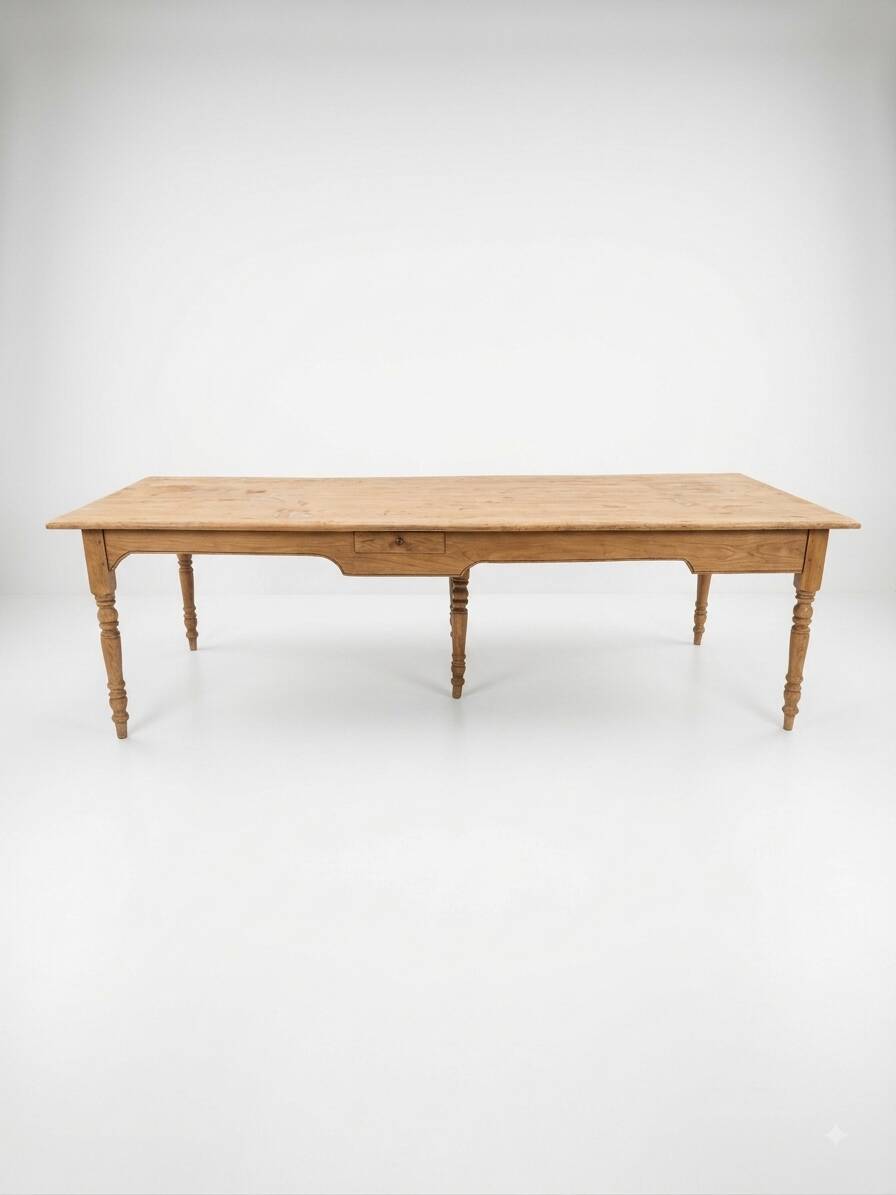 Table de ferme ancienne XXL , 268 × 110cm