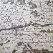 Engraved map of the elections of Tours, Amboise, Loches, Loudun... Jaillot 1711