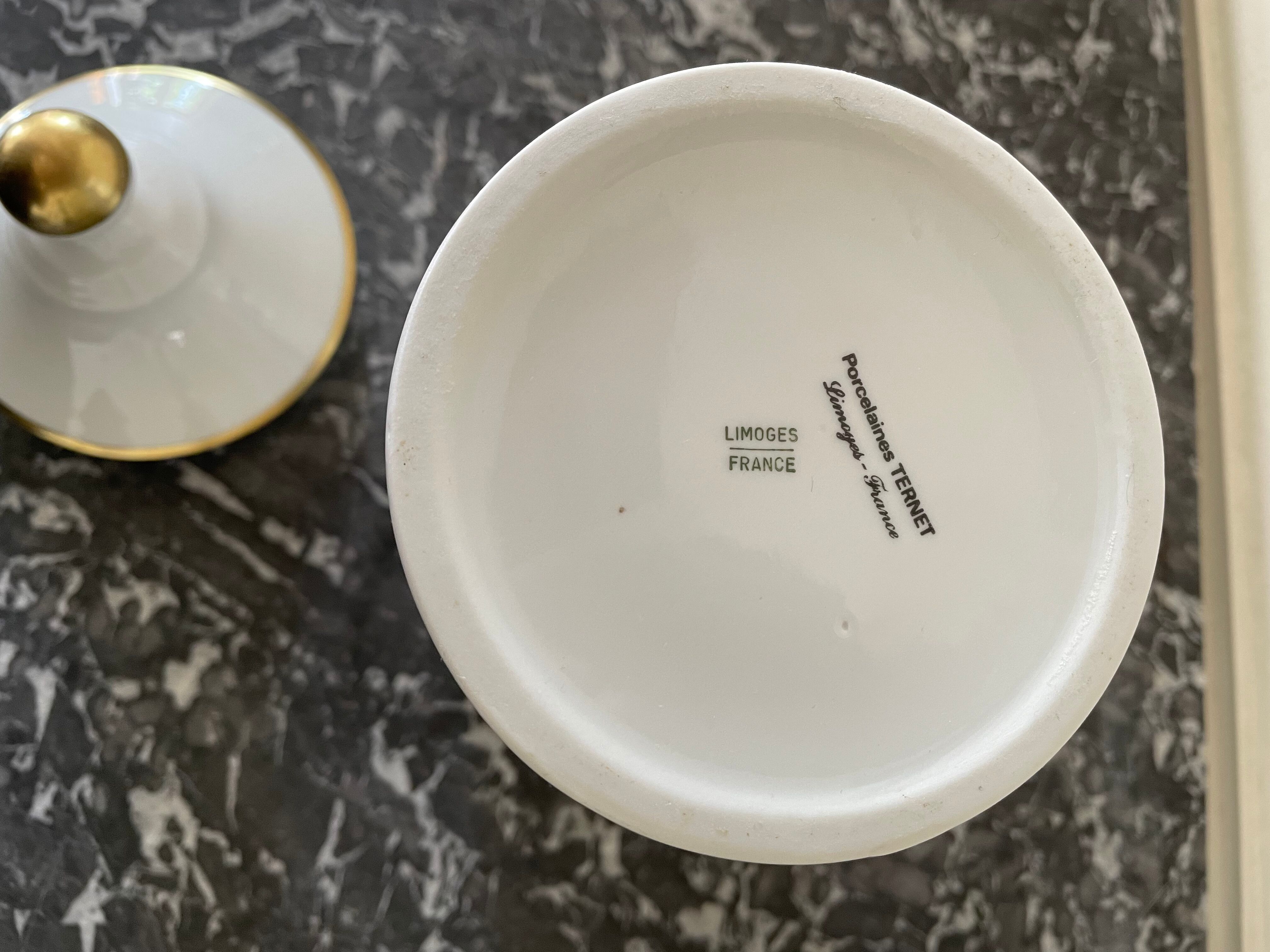 Limoges Ternet porcelain medicine jar