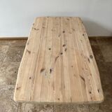 Danish mid-century free form pine coffee table