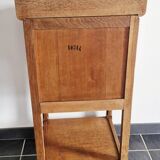 Art Deco style bedside table in solid oak, 1930s