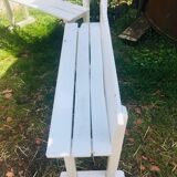 Couple of beautiful garden benches from a school '50s in beech and chain low folder