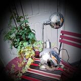 Seventies metal lamp with two spotlights