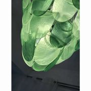 Modern Green Petals Murano-Style Glass Chandelier