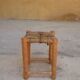 Vintage Berber wooden and straw set