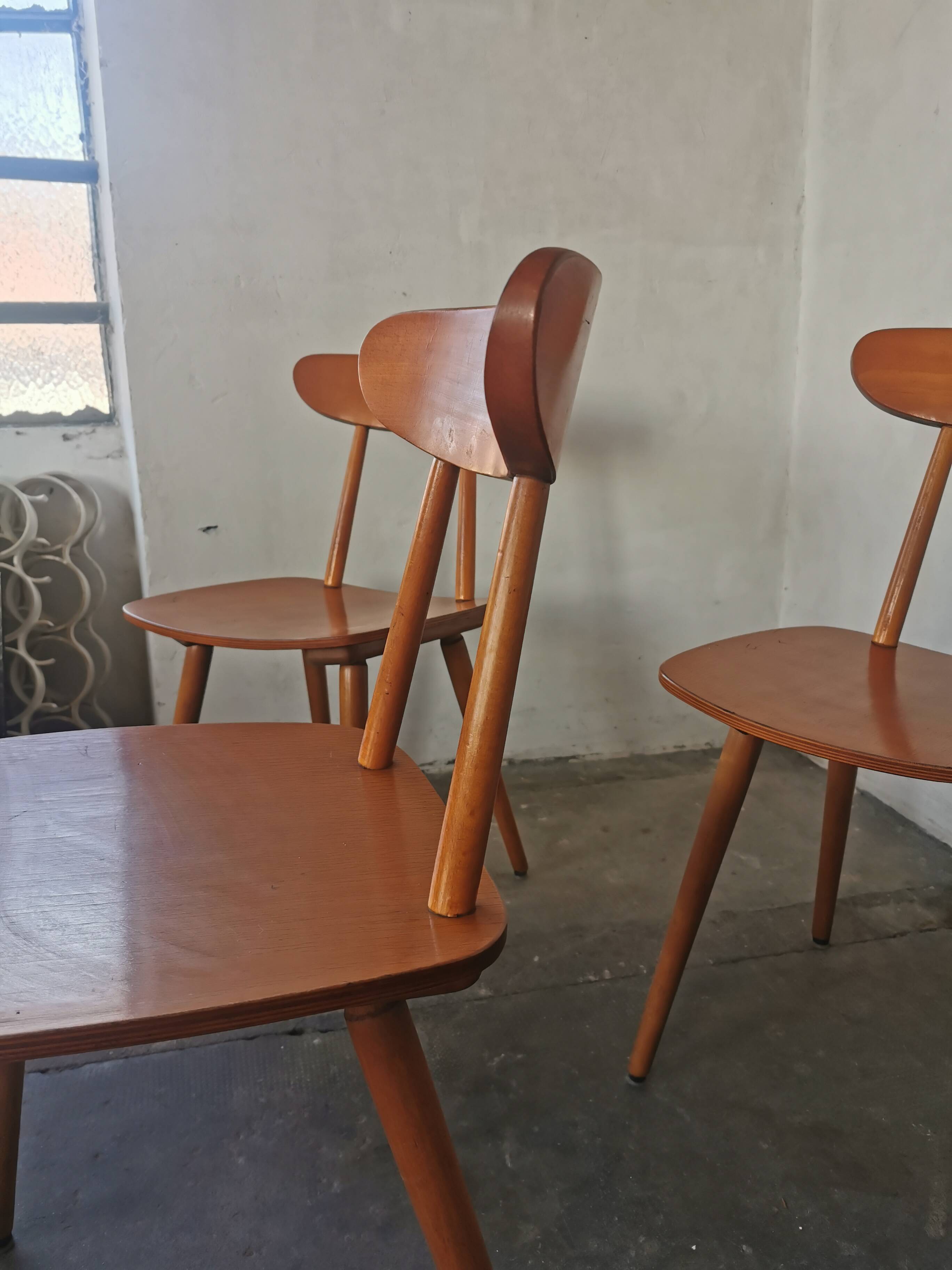 Set of 4 Hiller chairs, vintage 1960