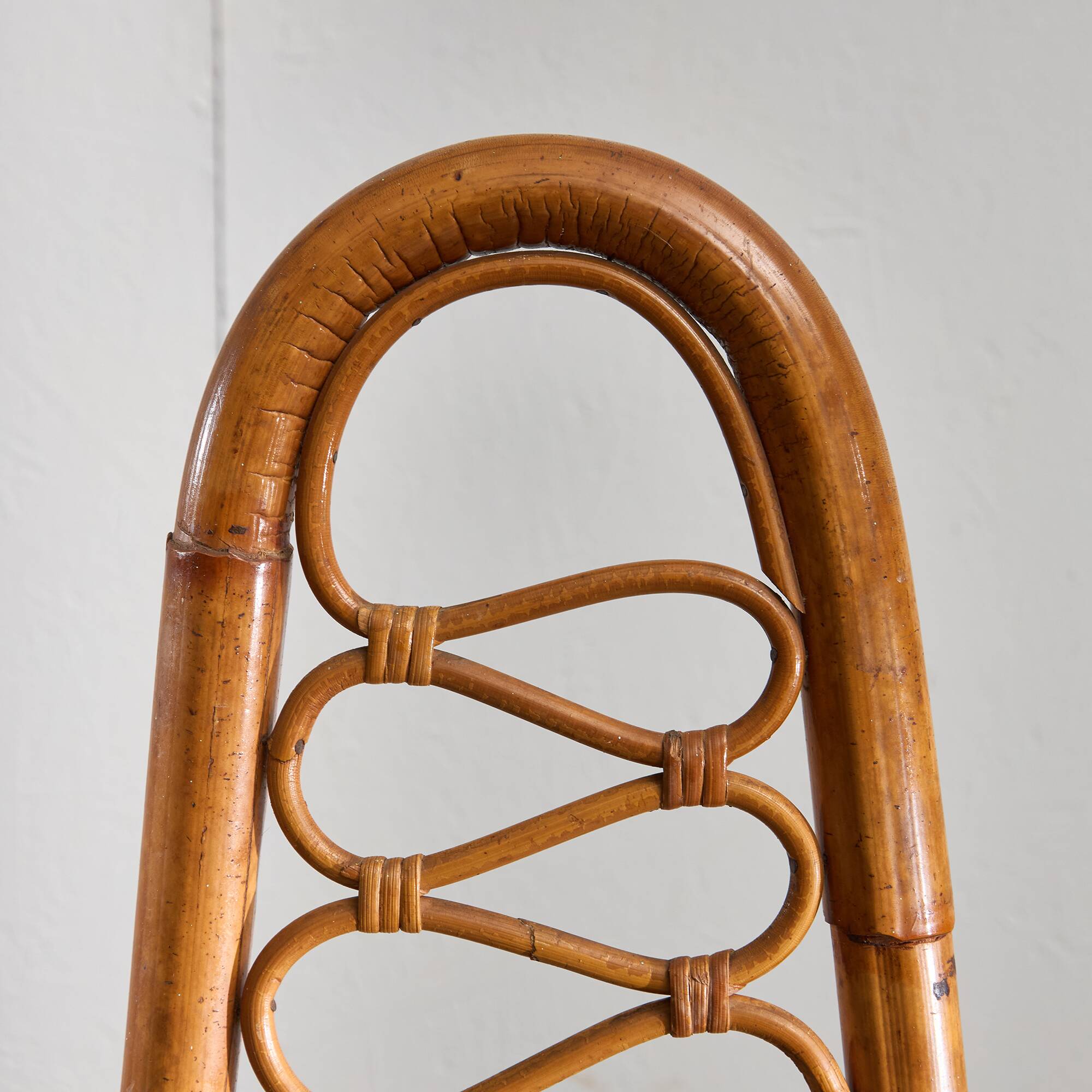 Curved Bamboo Chair, 1960s