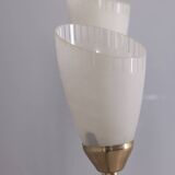 VINTAGE 1960S THREE-LIGHT GLASS FLOOR LAMP, ITALIAN DESIGN