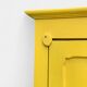 Antique powder yellow Parisian bonnetière wardrobe.