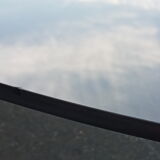 Oval table smoked glass and chrome 70s