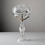 French Art Deco Cut Crystal 'Mushroom' Table Lamp, 1920s