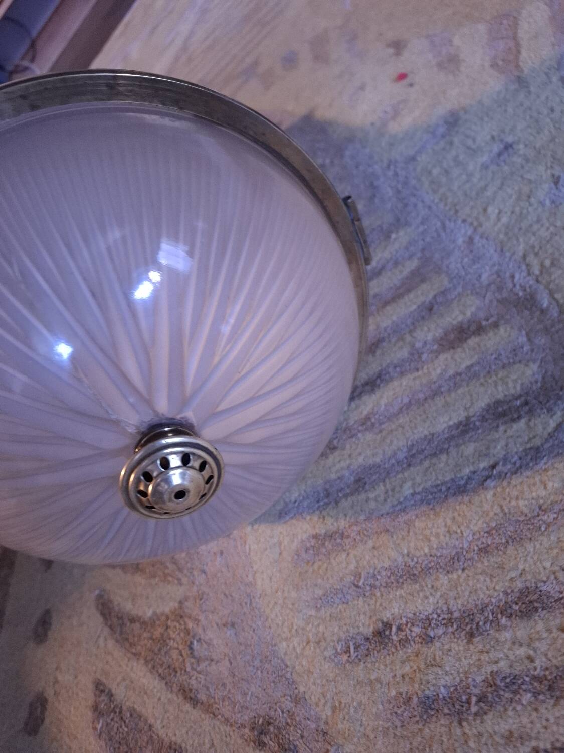 Chandelier, 1920s Holophane pendant light