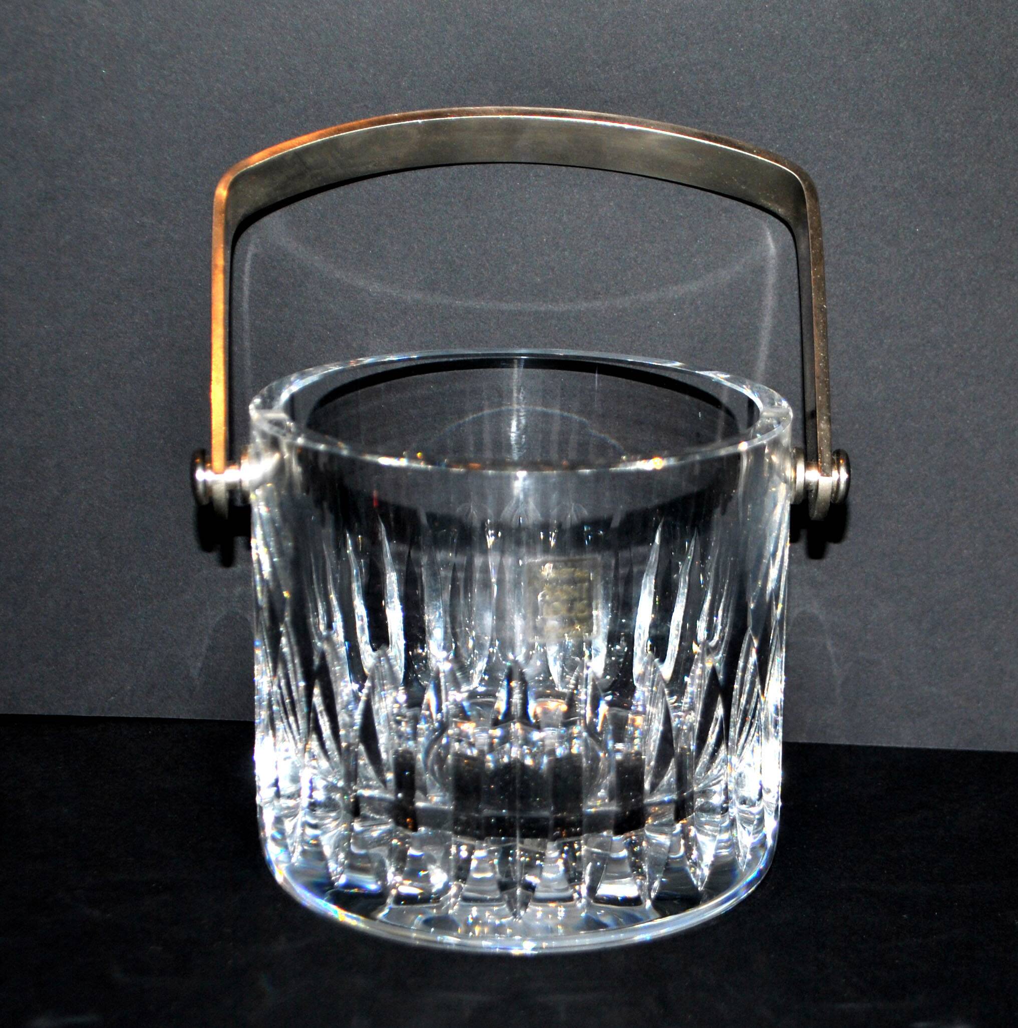 Glaçon Avignon ice bucket in Saint-Louis crystal with BAR WHISKY label