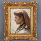Oil on panel by Alexandre-Jacques Chantron 1882 portrait of a woman