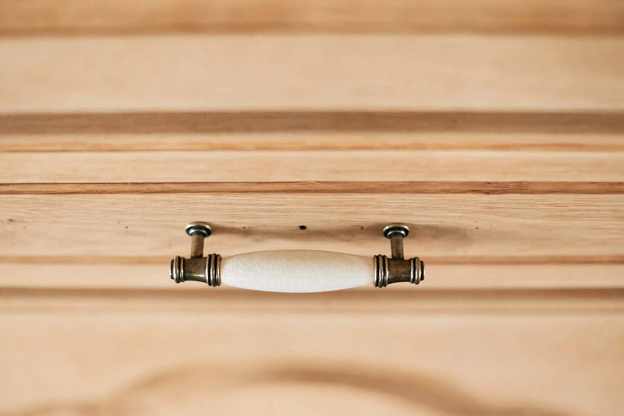 Vintage oak standing wardrobe "Giroflée"