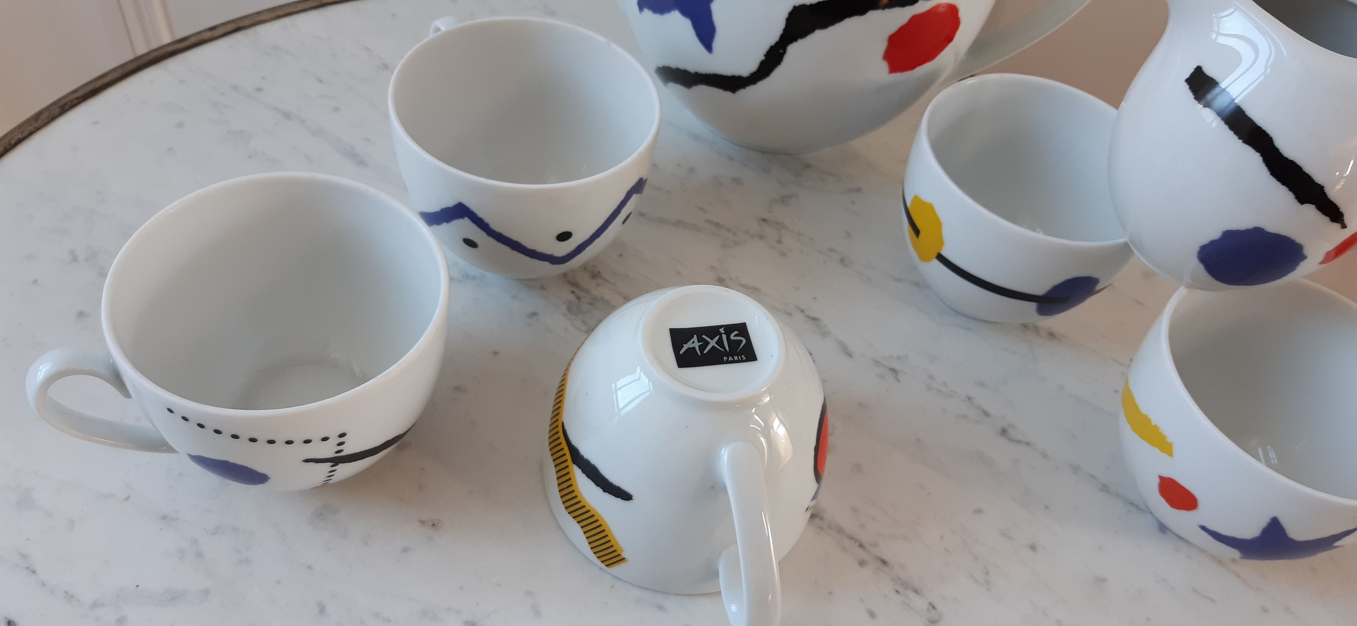 Tea set Axis Paris 80s futuristic style