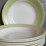 Eight earthenware plates from salins 50s