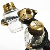 Set of salt and pepper shakers monkey Walter Bosse, Herta Baller, Austria, 1950s