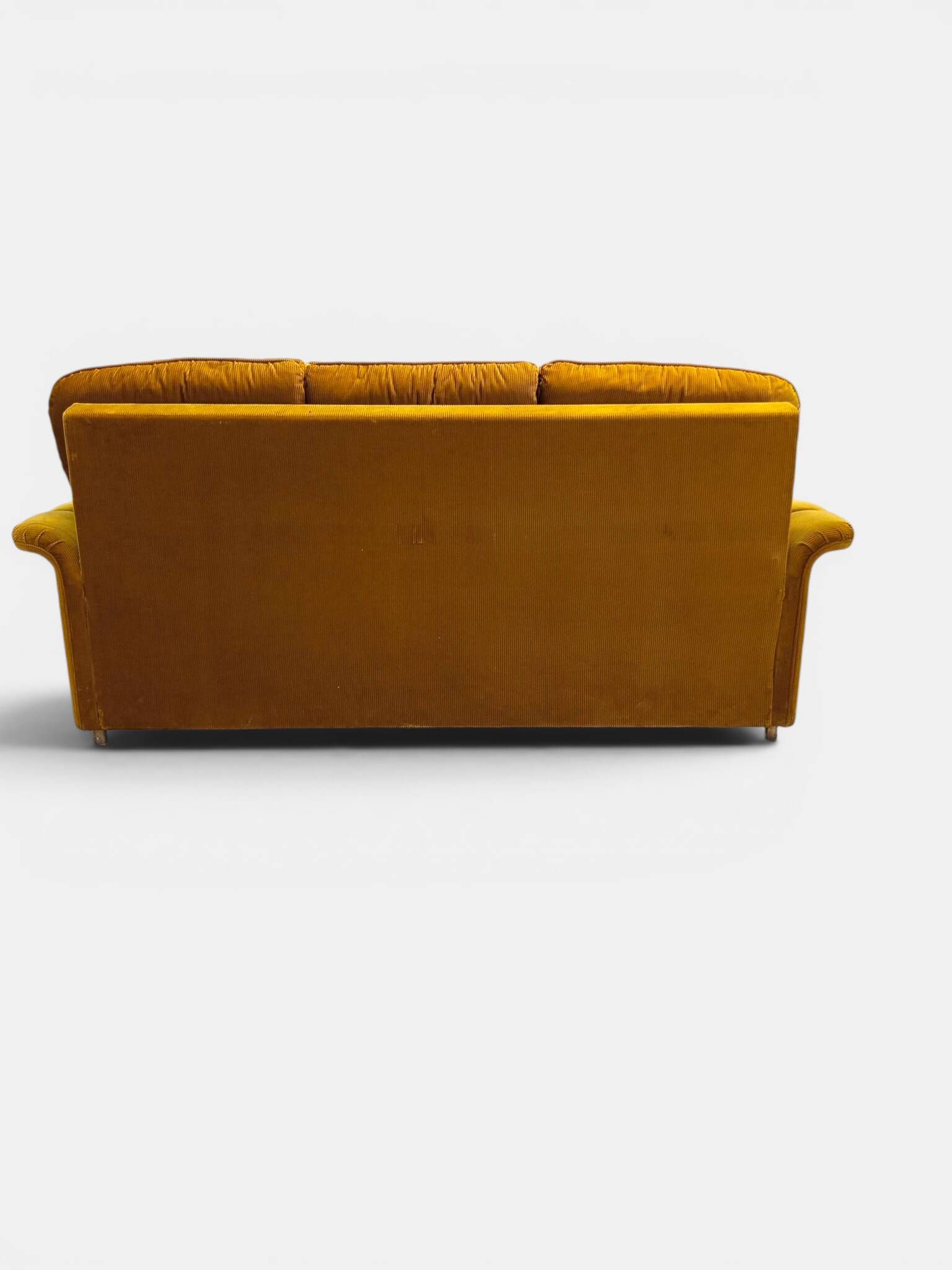 Vintage lounge set for 5, 3-seater convertible sofa and 2 armchairs, 70s.