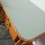 Bureau Louis Sognot et sa chaise en rotin