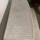 Vintage 6-drawer white woven rattan chest of drawers